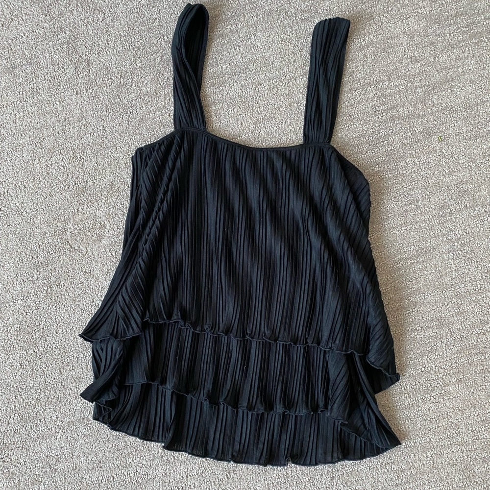 NWT Express ruffled tiered crop tank top size XS